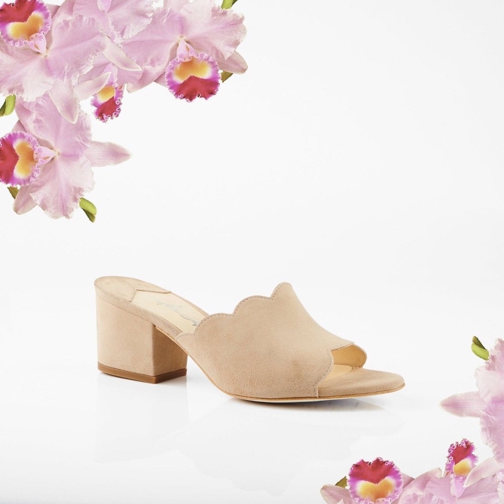 🥓SOLD🥓 Isa Tapia Chiqui Suntan Heels Mules BNWB